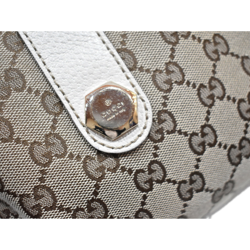 Gucci Canvas GG Boston Beige Handbag Bag Tan - Picture 5 of 7
